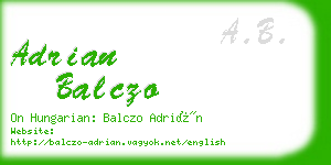 adrian balczo business card